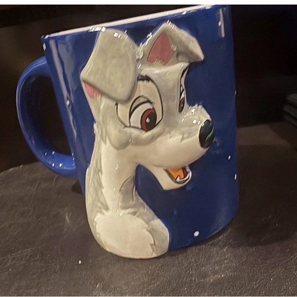 Disney Other - Disney Tramp Ceramic Mug – Lady and the Tramp – Blue 3D Character Mug